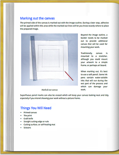 Left hand pages of a book