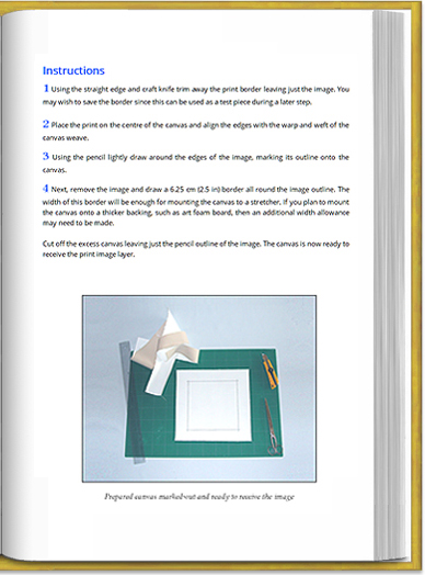 Right hand pages of a book