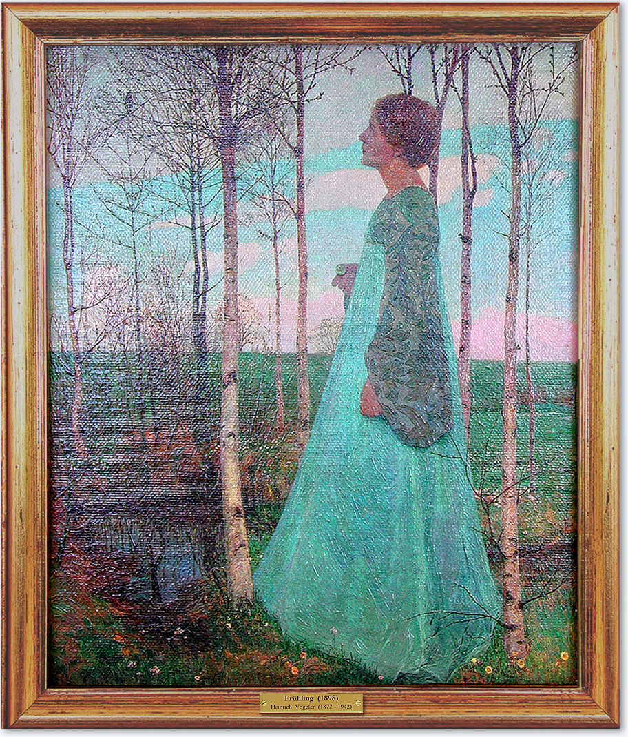 Painting reproduction on canvas of Fruhling by Heinrich Vogeler